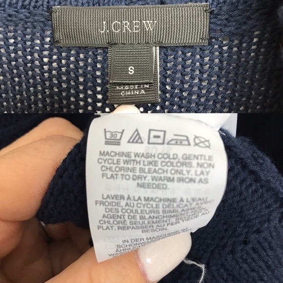 J. Crew Navy Shawl Ribbed Cotton Cardigan Size S - Picture 8 of 8